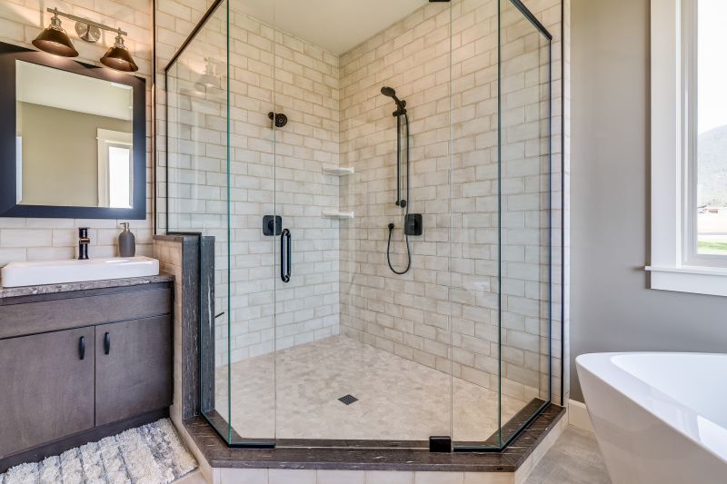 Stylish Bathroom with New Shower